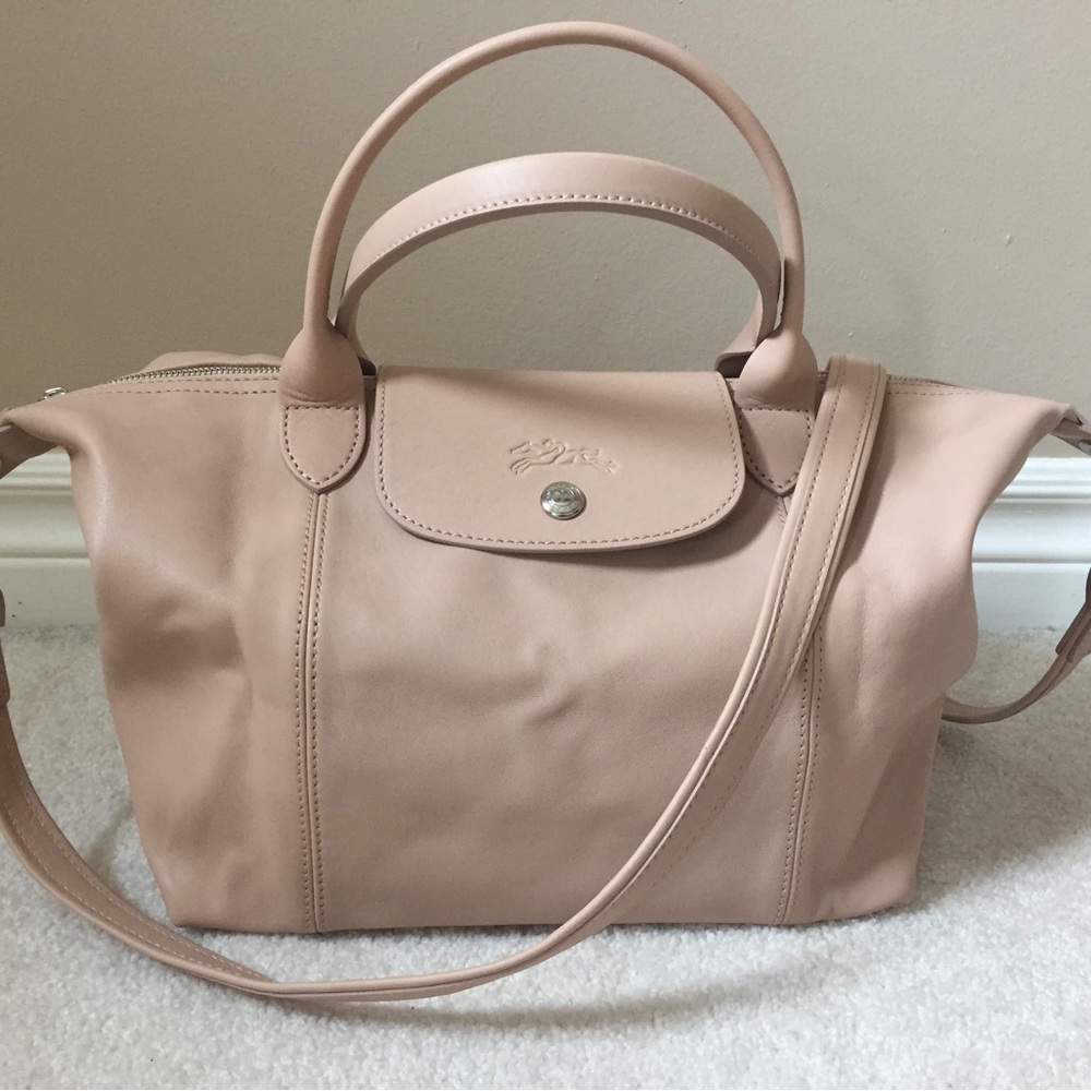 BNWT Longchamp Le Pliage Cuir Small